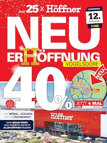 Höffner Prospekt NeuerHöffnung in Vogelsdorf mit  Seiten in Edermünde und Umgebung