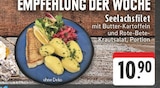 Seelachsfilet mit Butter-Kartoffeln und Rote-Bete-Krautsalat, Portion Angebote bei E center Recklinghausen für 10,90 €