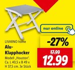 Alu-Klapphocker im Angebot bei Lidl in Chemnitz Alu-Klapphocker Angebote von LIVARNO home bei Lidl Chemnitz für 12,99 €