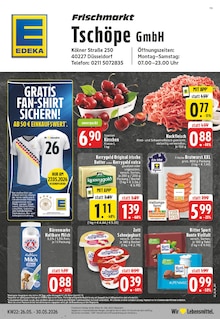 EDEKA Prospekt der Woche "Aktuelle Angebote" Seite 1, 26.05.2026 bis 30.05.2026 für Düsseldorf Aktueller EDEKA Prospekt "Aktuelle Angebote" Seite 1 von 26 Seiten für Düsseldorf