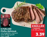 Aktuelles Pfeffer-Hüftsteak Angebot bei Kaufland in Rostock ab 3,39 €
