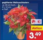 Aktuelles geglitterter Weihnachtsstern Angebot bei Netto Marken-Discount in Heidelberg ab 3,49 €