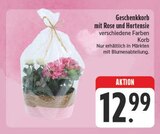 Aktuelles Geschenkkorb mit Rose und Hortensie Angebot bei E center in Dresden ab 12,99 €
