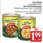 EDEKA Veitsbronn - Linsen-Eintopf mit Würstchen Angebot im Prospekt Linsen-Eintopf mit Würstchen bei EDEKA im Veitsbronn Prospekt für 1,99 €
