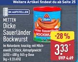 Dicke Sauerländer Bockwurst im ALDI Nord Prospekt Dicke Sauerländer Bockwurst von Metten im aktuellen ALDI Nord Prospekt für 3,33 €