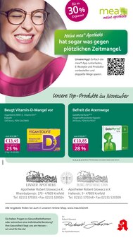 mea - meine apotheke Prospekt der Woche "Unsere Oktober-Angebote" Seite 1, 01.10.2026 bis 31.10.2026 für Krefeld Aktueller mea - meine apotheke Prospekt "Unsere Oktober-Angebote" Seite 1 von 4 Seiten für Krefeld