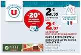 Pate a pizza prete a derouler avec sauce tomate - U - U Express à Paris Pate a pizza prete a derouler avec sauce tomate - U en promo chez U Express Paris à 2,07 €
