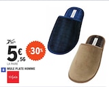 Mule plate homme - TISSAIA en promo chez E.Leclerc Champigny-sur-Marne à 5,56 €