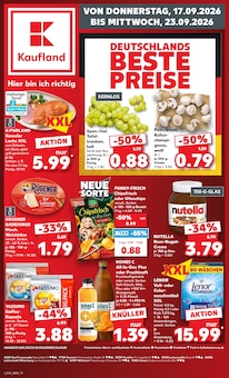 Kaufland Luckenwalde Prospekt der aktuellen Woche, gültig von 17.09.2026 bis 23.09.2026 Aktueller Kaufland Luckenwalde Prospekt "Hier bin ich richtig" mit 66 Seiten