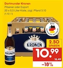 Pilsener oder Export im Angebot bei Netto Marken-Discount in Oer-Erkenschwick Pilsener oder Export Angebote von Dortmunder Kronen bei Netto Marken-Discount Oer-Erkenschwick für 10,99 €