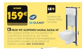Pack WC suspendu mural Basia NF - SIAMP à 159,00 € dans le catalogue Tout Faire
