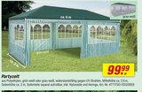 Partyzelt grün-weiß im toom Baumarkt Prospekt Partyzelt grün-weiß von im aktuellen toom Baumarkt Prospekt für 99,99 €