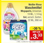 Waschmittel Megaperls Universal von Weißer Riese für 3,33 € bei Zimmermann im Angebot Waschmittel Megaperls Universal von Weißer Riese im aktuellen Zimmermann Prospekt