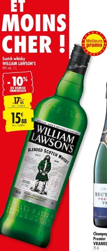 Scotch whisky - Carrefour à Clichy-sous-Bois Scotch whisky en promo chez Carrefour Clichy-sous-Bois à 15,88 €