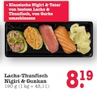 Lachs-Thunfisch Nigiri & Gunkan Angebote bei E center Wiesbaden für 8,19 €