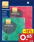 Servietten im Angebot bei Netto Marken-Discount in Gronau Servietten Angebote von DEKOR bei Netto Marken-Discount Gronau für 0,65 €