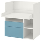 Schreibtisch weiß blau/2 Schubladen im Angebot bei IKEA in Göttingen Schreibtisch weiß blau/2 Schubladen Angebote von SMÅSTAD bei IKEA Göttingen für 195,00 €