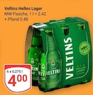 Helles Lager Angebote von Veltins bei GLOBUS Altenburg für 4,00 €