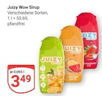 Sirup im Angebot bei GLOBUS in Weinheim Sirup Angebote von Juizy Wow bei GLOBUS Weinheim für 3,49 €