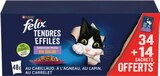 Effilé en gelée pour chat mix au cabillaud à l'agneau au lapin au carrelet - FELIX en promo chez Intermarché Hyper Niort à 13,65 €