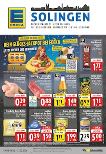 EDEKA Prospekt der Woche "Aktuelle Angebote" Seite 1, 16.02.2026 bis 21.02.2026 für Wuppertal Aktueller EDEKA Prospekt "Aktuelle Angebote" Seite 1 von 26 Seiten für Wuppertal