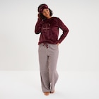 Ensemble pyjama effet polaire 3 pièces bordeaux femme en promo chez La Halle Romans-sur-Isère à 29,99 €