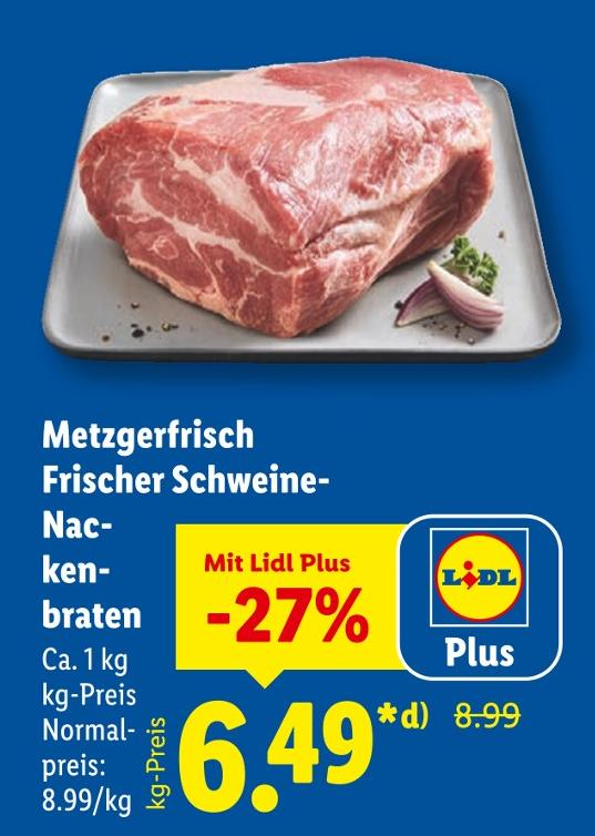 Metzgerfrisch Frischer Schweine-Nackenbraten
