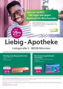 mea - meine apotheke München Prospekt der aktuellen Woche, gültig von 01.05.2023 bis 31.05.2023 Aktueller mea - meine apotheke München Prospekt "Unsere Mai-Angebote" mit 4 Seiten