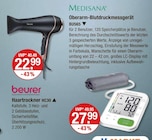 Haartrockner HC30 von Beurer im aktuellen V-Markt Prospekt für 22,99 €