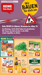 REWE Prospekt "Dein Markt" für Lübeck, 34 Seiten, 23.02.2026 - 28.02.2026