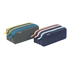 Trousse Trizip - 3 compartiments - 2 modèles : bleu marine ou gris - Viquel - Viquel en promo chez Bureau Vallée Le Havre à 4,49 €