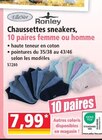 Chaussettes sneakers 10 paires femme ou homme - RONLEY - Norma à Strasbourg Chaussettes sneakers 10 paires femme ou homme - RONLEY en promo chez Norma Strasbourg à 7,99 €