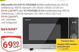 Mikrowelle mit Grill YC-PG204AE-S Angebote von Sharp bei GLOBUS Erlangen für 1,99 €