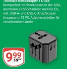 Aktuelles Reiseadapter TX-358 Angebot bei GLOBUS in Erfurt ab 9,99 €