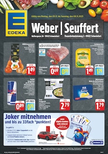 Aktueller EDEKA Schweinfurt Prospekt EDEKA Prospekt Schweinfurt "Wir lieben Lebensmittel!" mit 8 Seiten