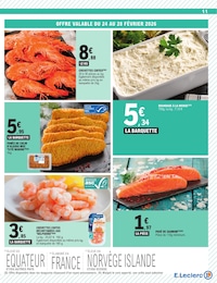 Offre Crevettes cuites dans le catalogue E.Leclerc du moment à la page 11