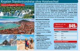 Kroatien Standortrundreise ohne Hotelwechsel Angebote von REWE Reisen bei REWE Köln für 849,00 €