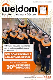Catalogue Bricolage Weldom en cours à Villers-sur-Authie et alentours, "WELDOM S'INSTALLE À MARCONNE-HESDIN", 32 pages, 15/05/2024 - 02/06/2024