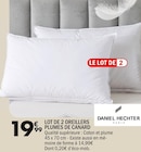 Promo Lot de 2 oreillers plumes de canard à 19,99 € dans le catalogue La Foir’Fouille ""