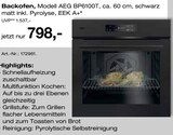 BP6100T Backofen von AEG im aktuellen Möbel Inhofer Prospekt für 798,00 €