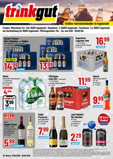 Jack Daniels im aktuellen Trinkgut Prospekt (Ingolstadt) Jack Daniels im Trinkgut Prospekt "Aktuelle Angebote" mit 4 Seiten (Ingolstadt)