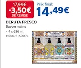 Savon mains - DERUTA FRESCO en promo chez Costco Montreuil à 14,49 €