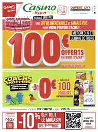 Catalogue Géant Casino à Vélizy-Villacoublay, avec 44 pages Prospectus Géant Casino à Vélizy-Villacoublay, "100 jours 100% zen", 44 pages, 03/10/2022 - 16/10/2022