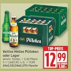 Helles Pülleken oder Lager Angebote von Veltins bei EDEKA Falkensee für 12,99 €