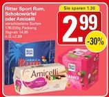 Rum, Schokowürfel oder Amicelli Angebote von Ritter Sport bei WEZ Löhne für 2,99 €