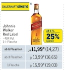 Red Label Angebote von Johnnie Walker bei Metro Freiburg für 14,27 €