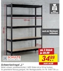 Schwerlastregal L von Schulte Regalwelt für 34,99 € bei toom Baumarkt im Angebot Schwerlastregal L von Schulte Regalwelt im aktuellen toom Baumarkt Prospekt