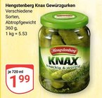 Knax Gewürzgurken im Angebot bei GLOBUS in Ludwigshafen Knax Gewürzgurken Angebote von Hengstenberg bei GLOBUS Ludwigshafen für 1,99 €