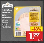 Hähnchenbrustfilet oder Putenbrust im Angebot bei Netto Marken-Discount in Siegen Hähnchenbrustfilet oder Putenbrust Angebote von Hofmaier bei Netto Marken-Discount Siegen für 1,29 €