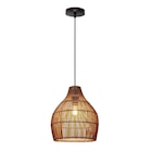 Suspension Elongo rotin, beige, Diam.30 cm INSPIRE, E27 - INSPIRE dans le catalogue LEROY MERLIN
